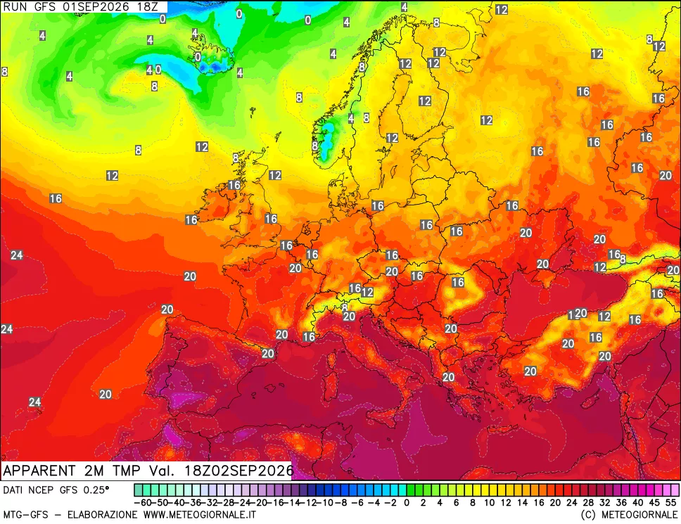 mappa Temp percepita