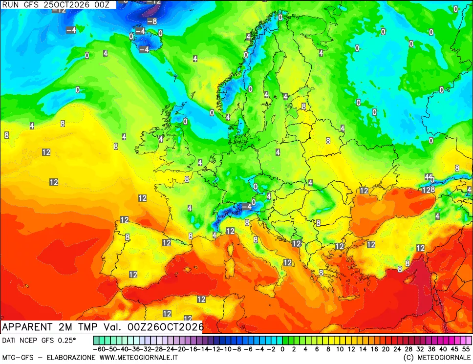 mappa Temp percepita