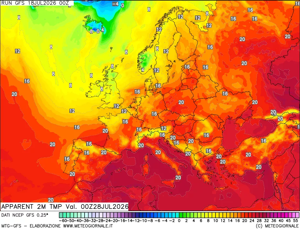 mappa Temp percepita