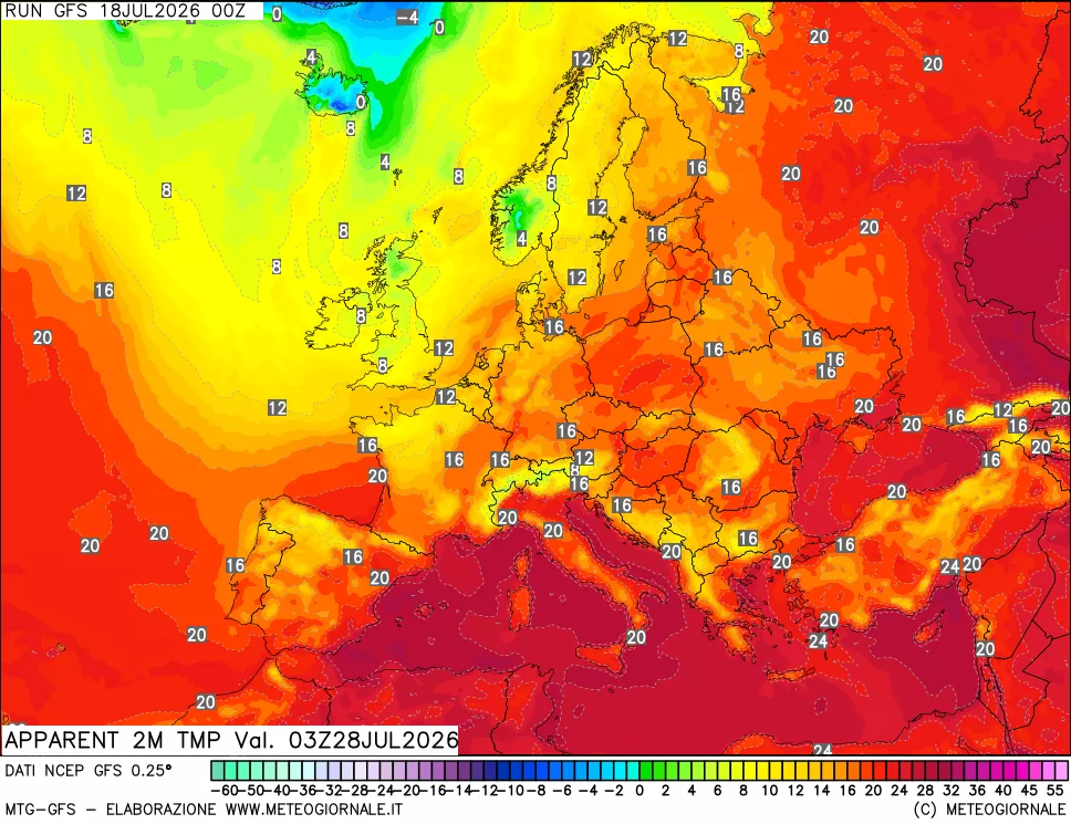 mappa Temp percepita