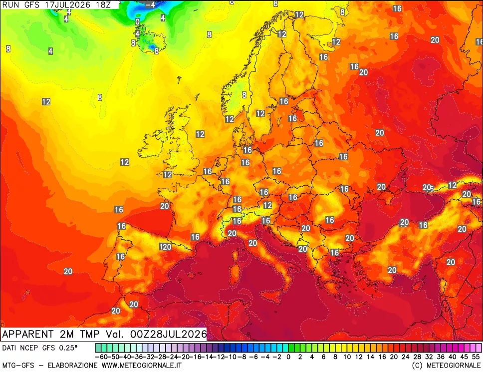 mappa Temp percepita