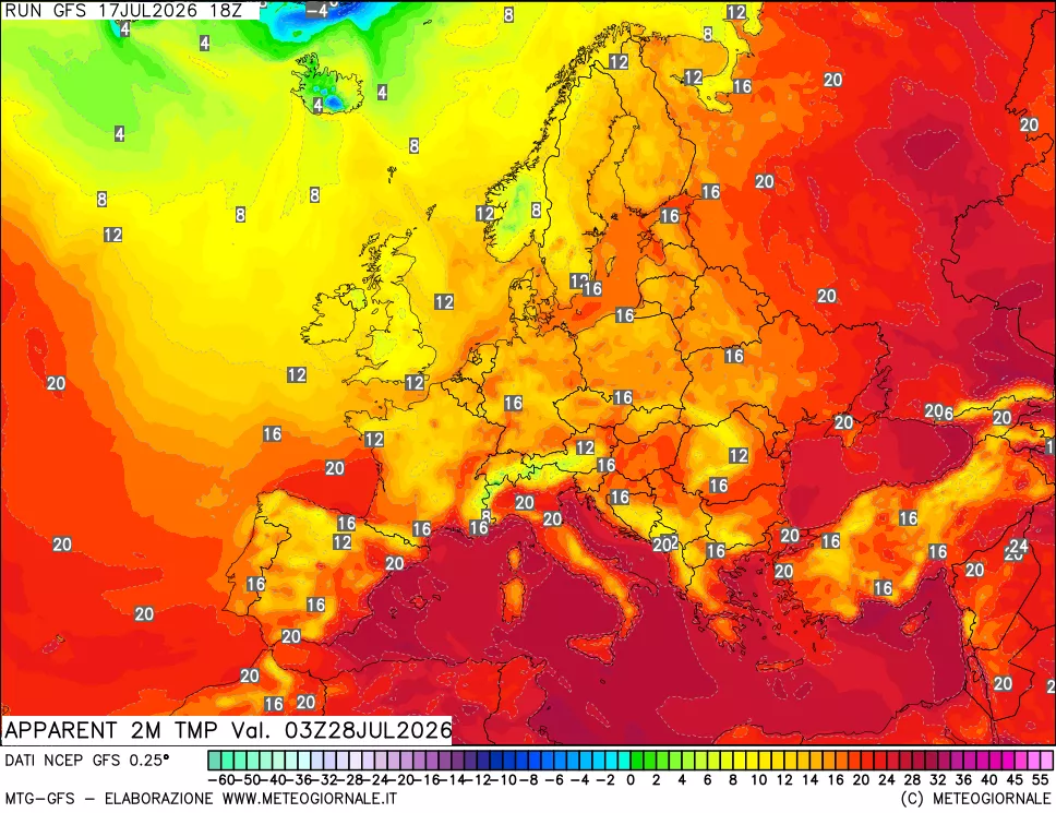 mappa Temp percepita