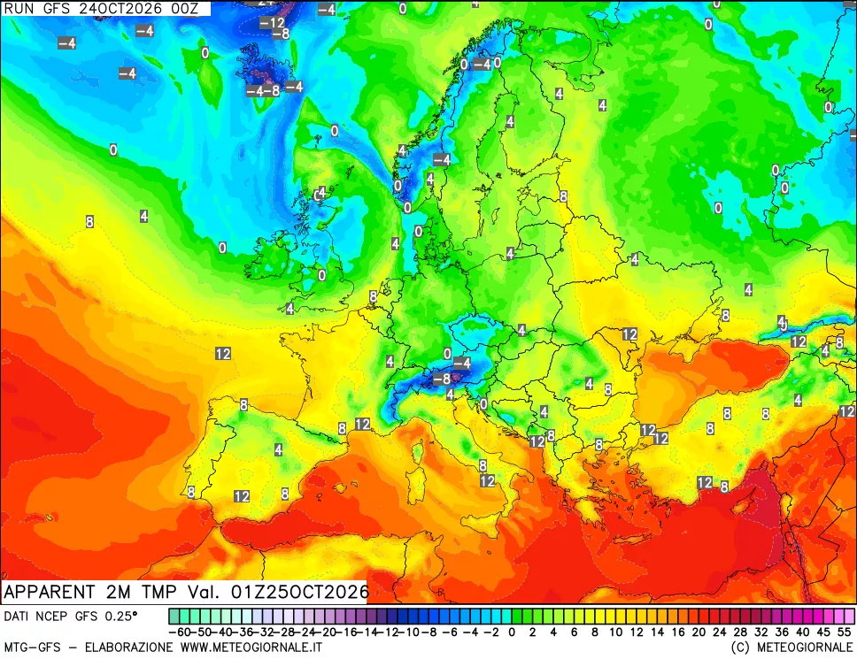 mappa Temp percepita