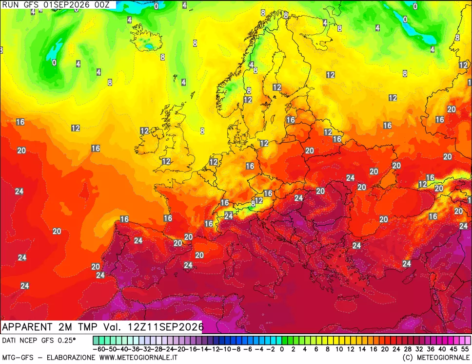 mappa Temp percepita