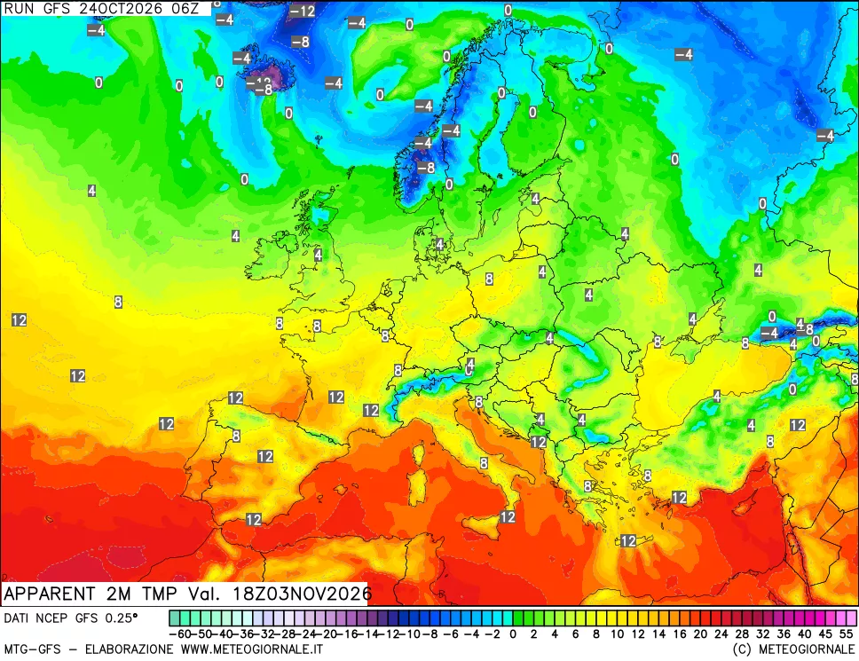 mappa Temp percepita