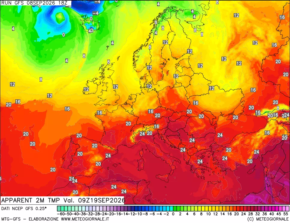 mappa Temp percepita