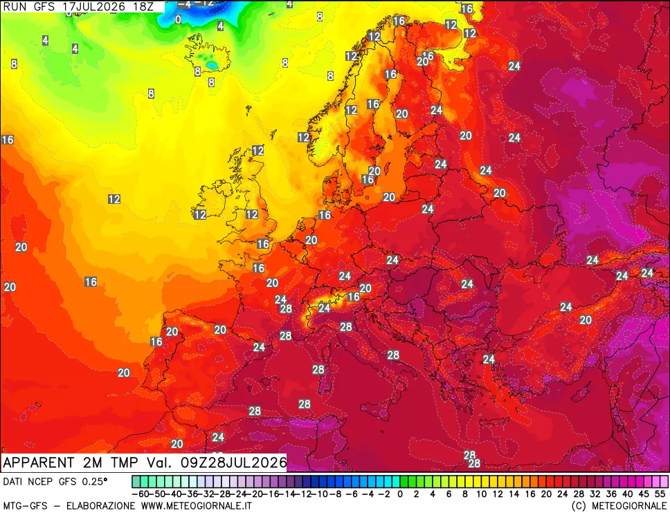 mappa Temp percepita