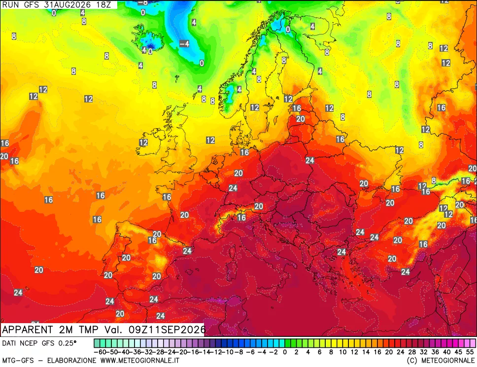 mappa Temp percepita