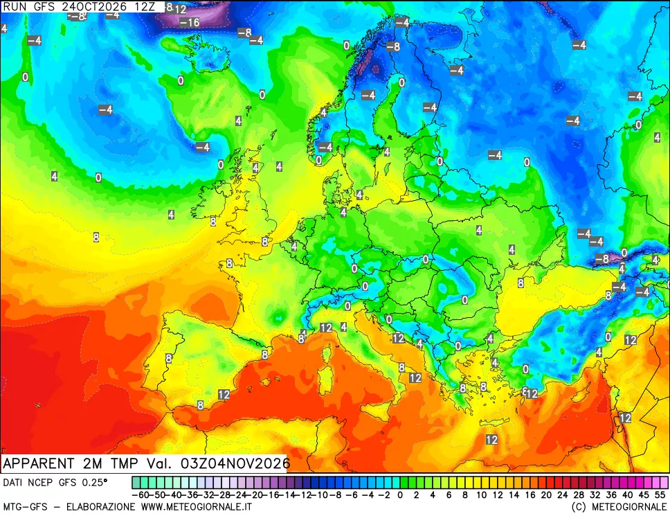 mappa Temp percepita