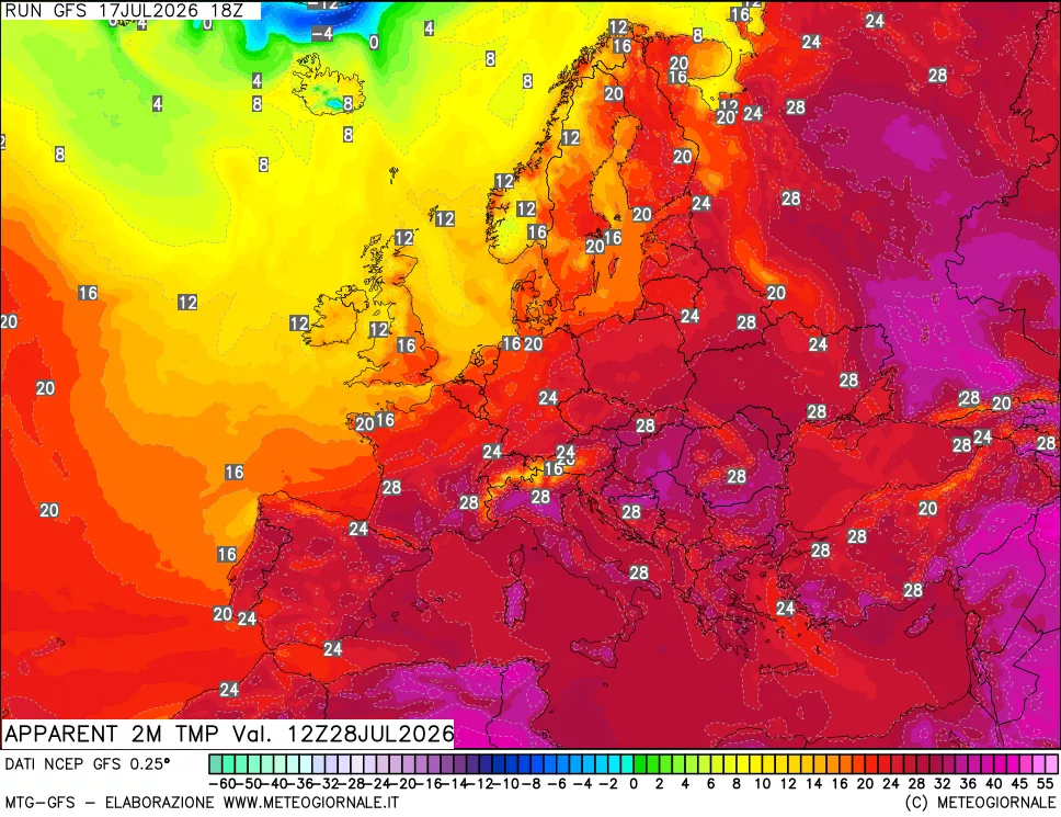 mappa Temp percepita