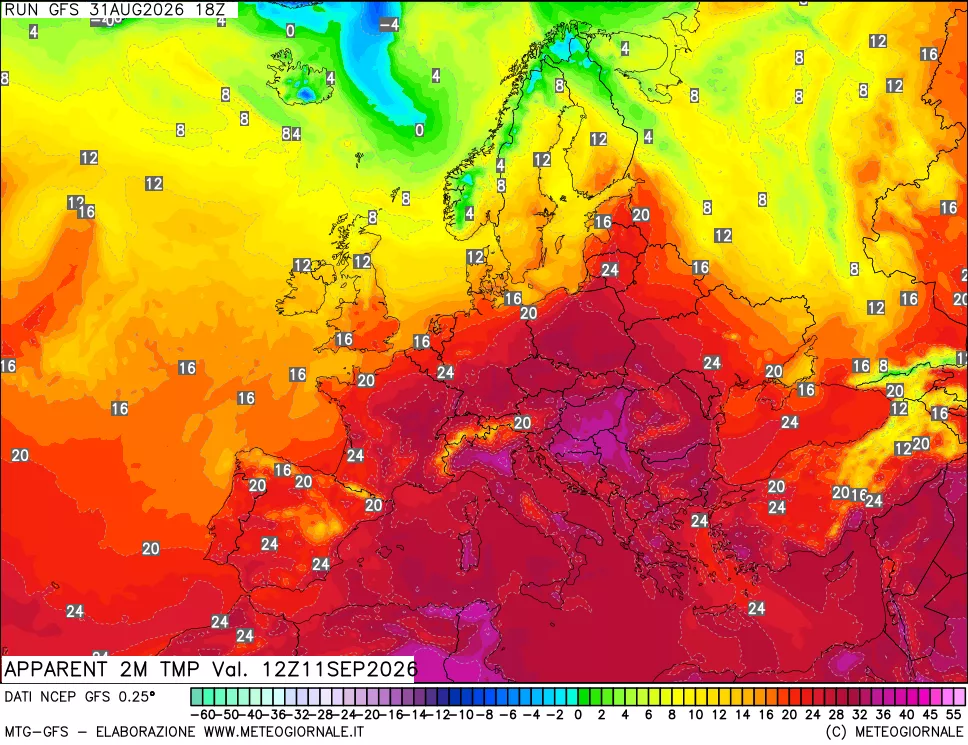 mappa Temp percepita