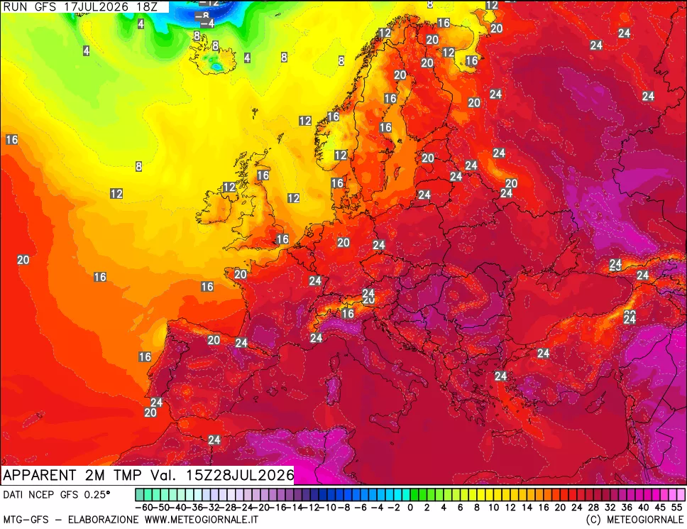 mappa Temp percepita