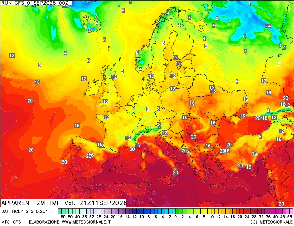 mappa Temp percepita