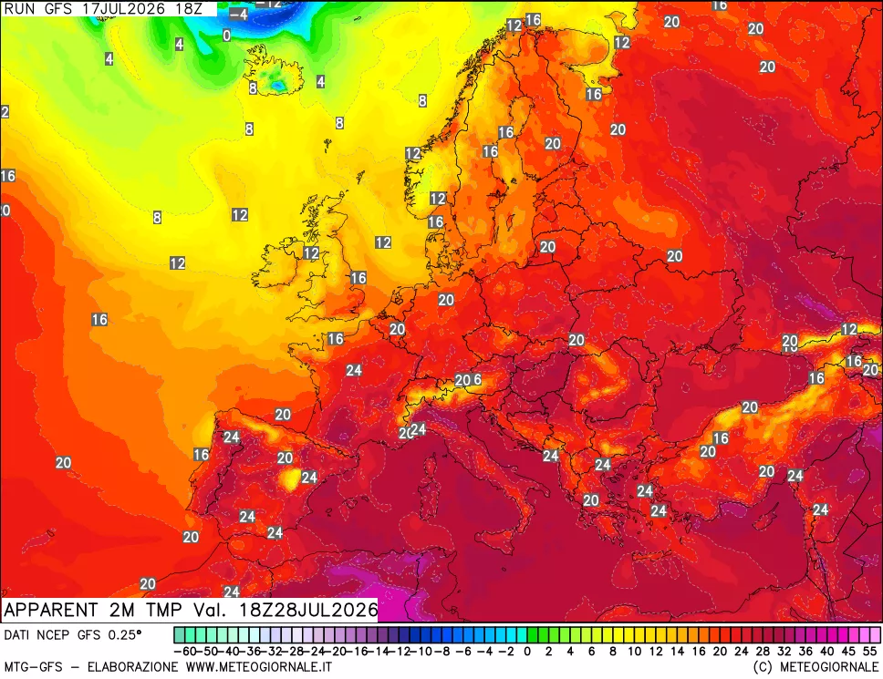 mappa Temp percepita