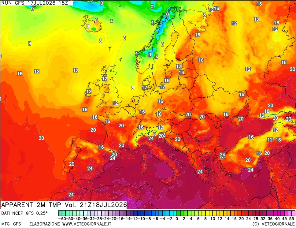 mappa Temp percepita