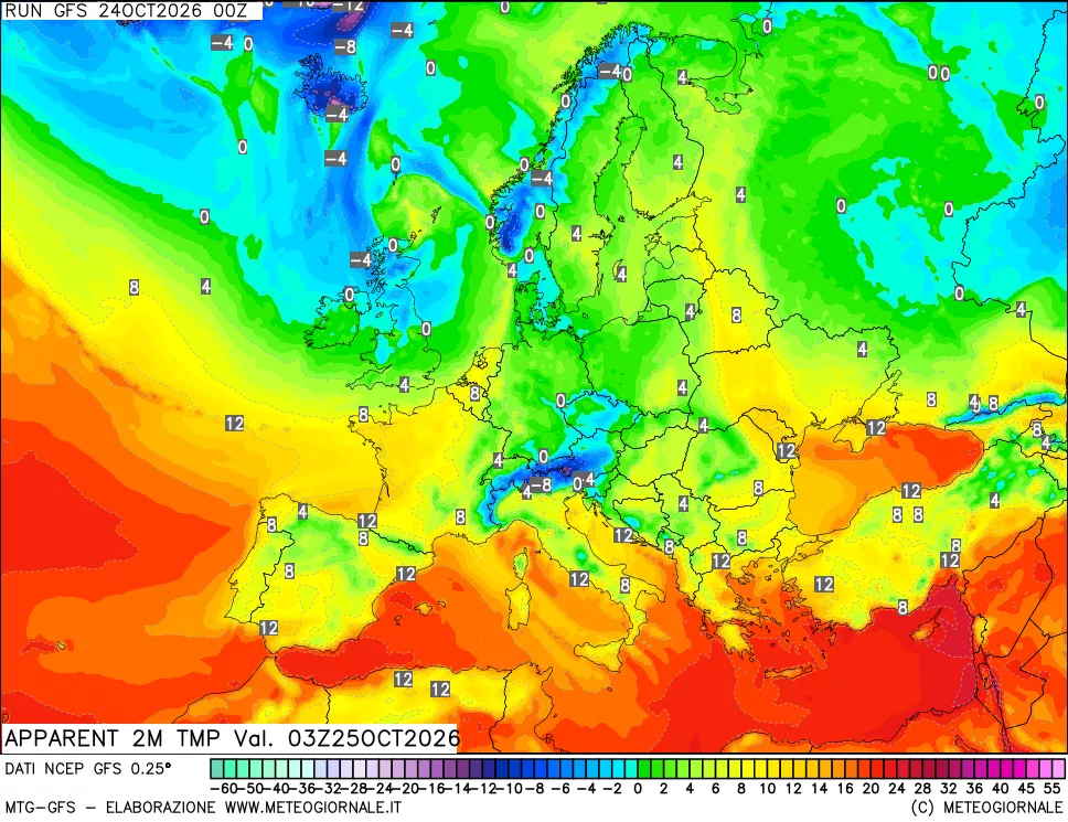mappa Temp percepita