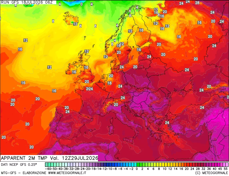 mappa Temp percepita