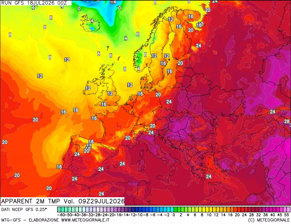 mappa Temp percepita