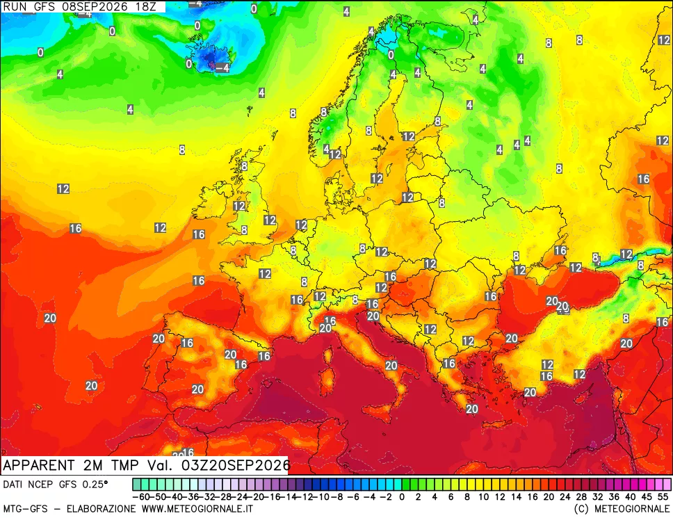 mappa Temp percepita