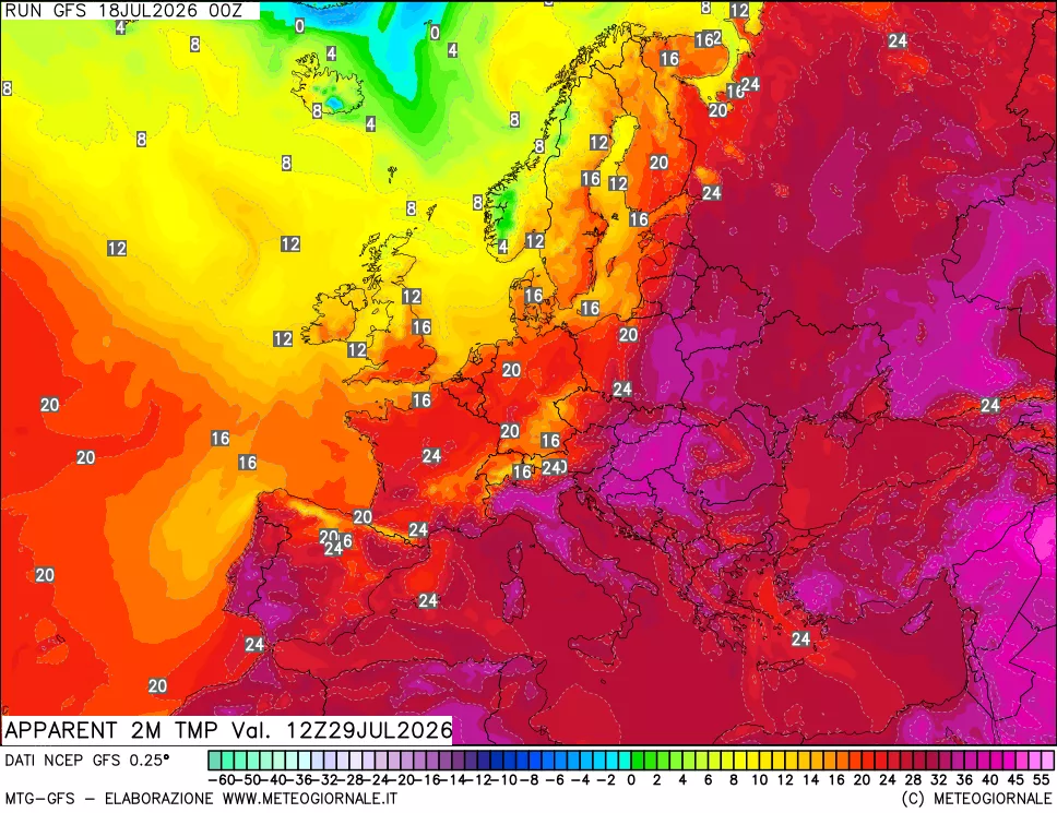 mappa Temp percepita