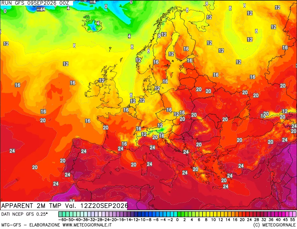 mappa Temp percepita