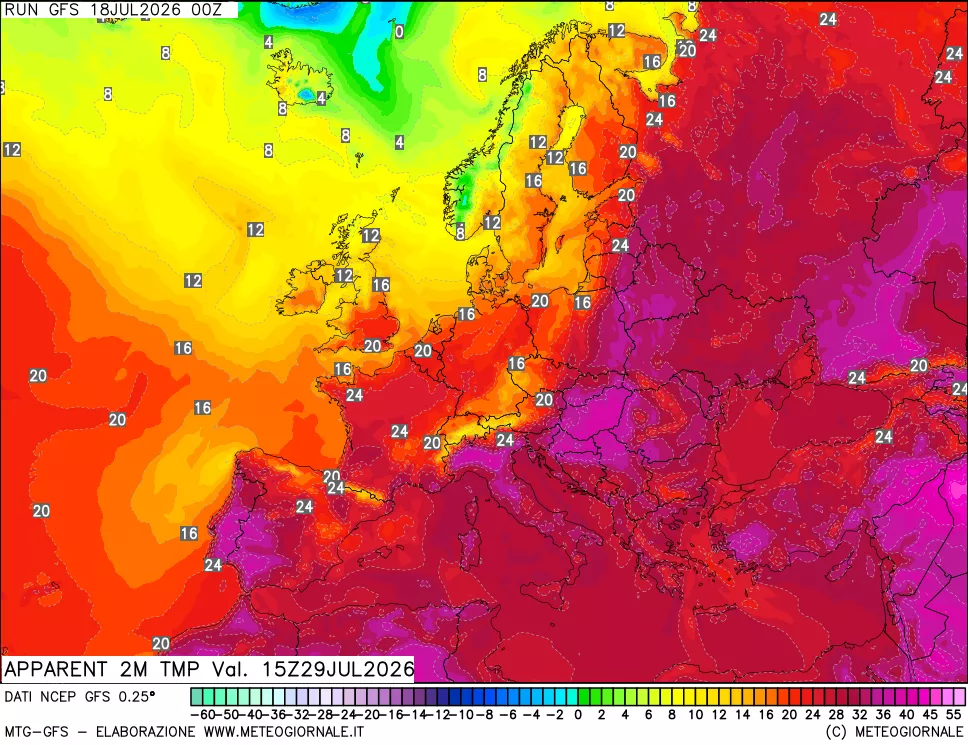 mappa Temp percepita