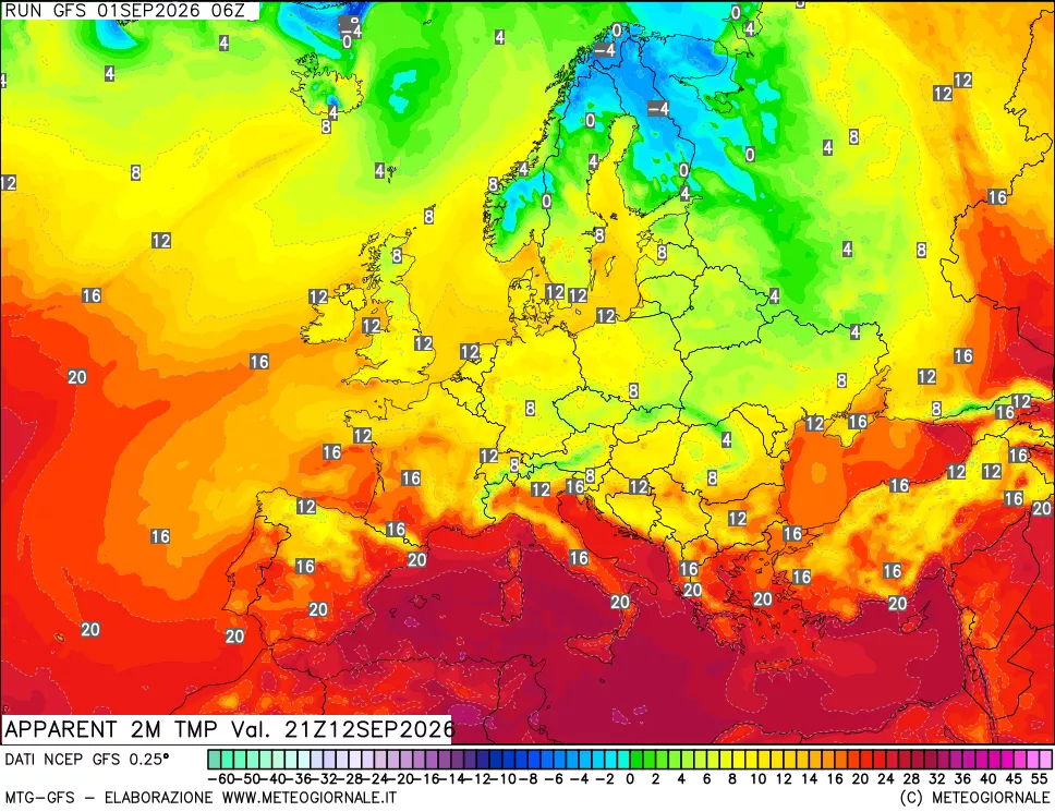 mappa Temp percepita