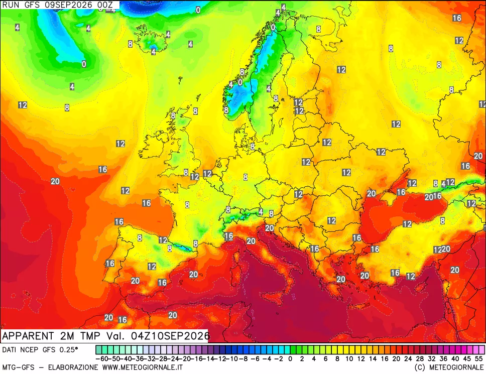 mappa Temp percepita