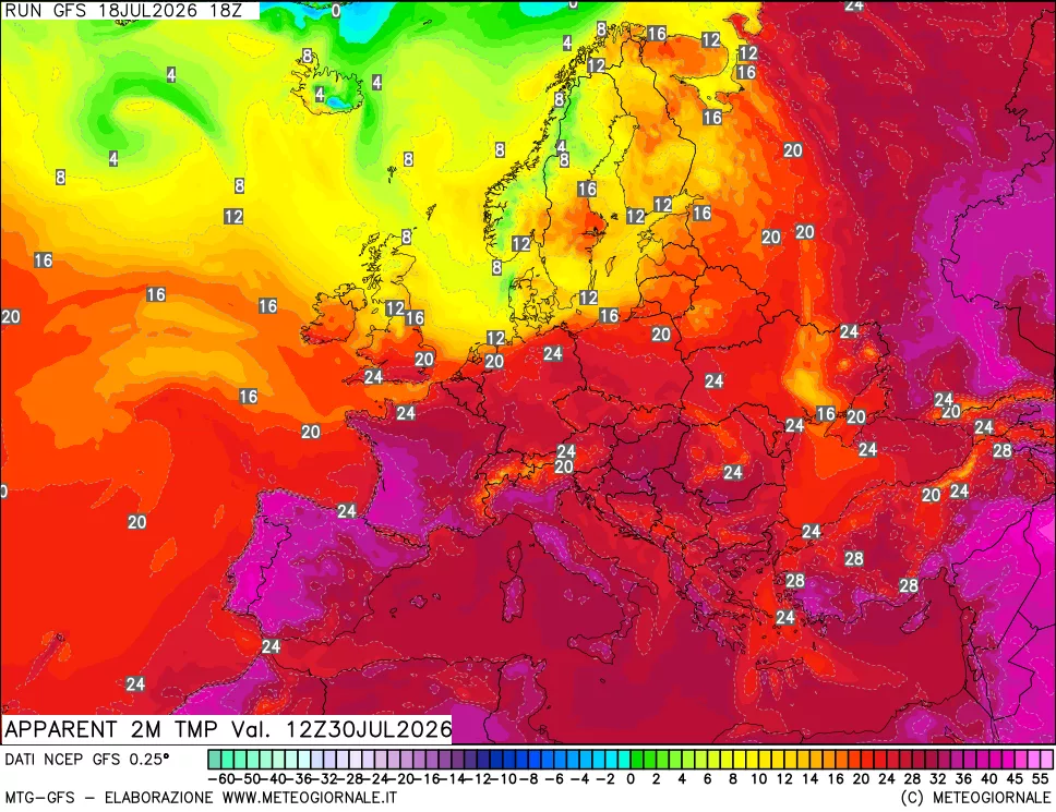 mappa Temp percepita