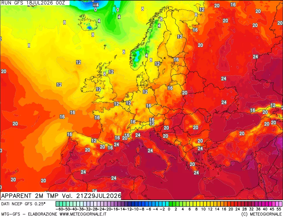 mappa Temp percepita