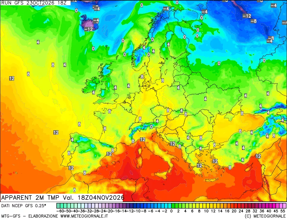mappa Temp percepita