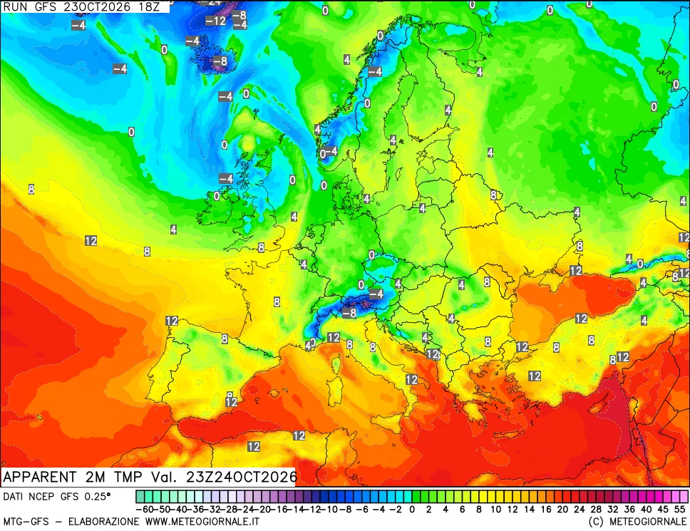 mappa Temp percepita