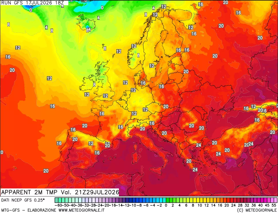 mappa Temp percepita