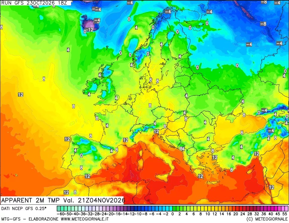 mappa Temp percepita