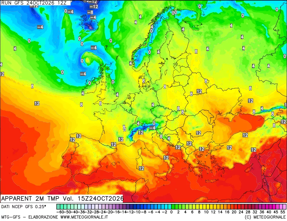 mappa Temp percepita