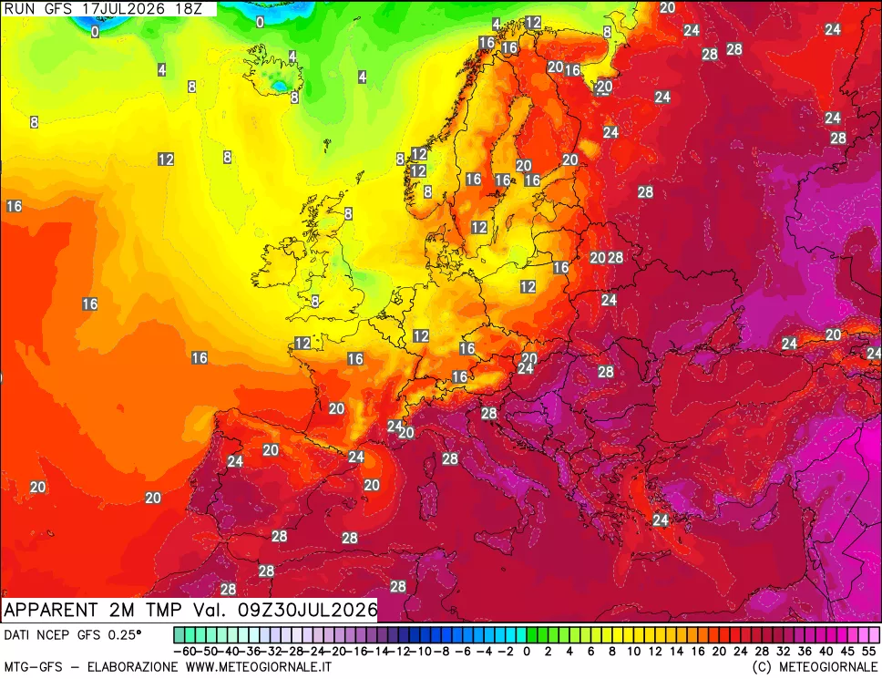 mappa Temp percepita