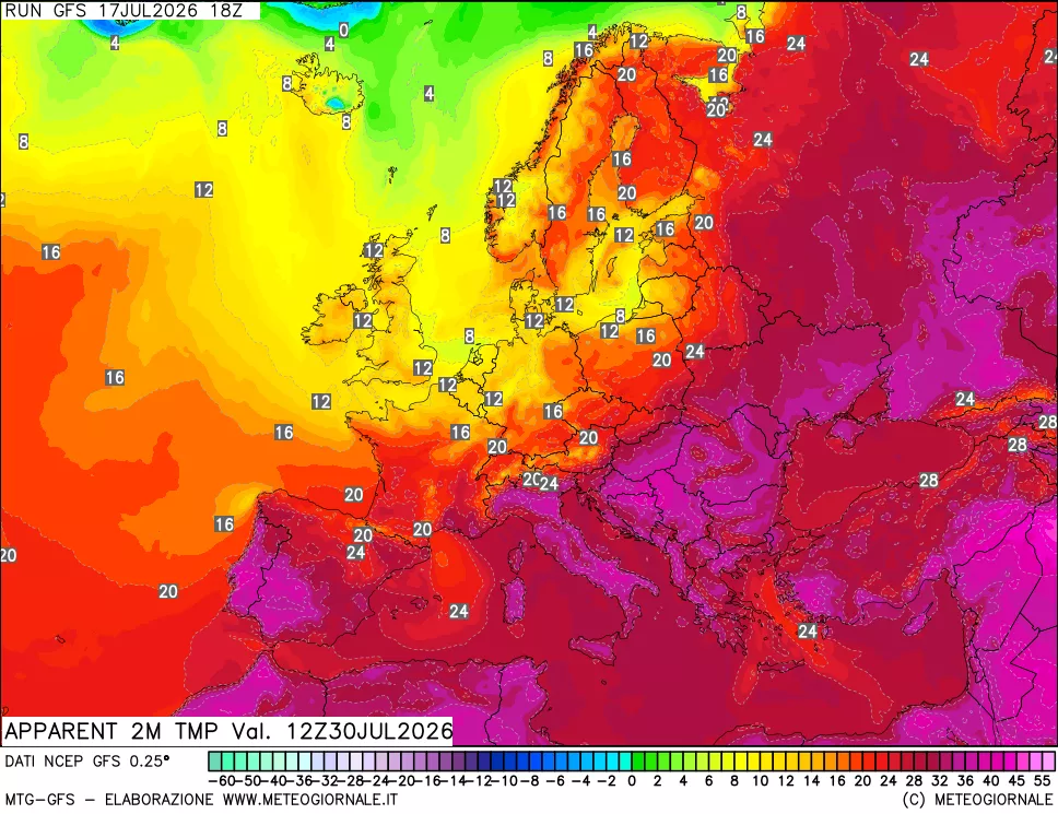 mappa Temp percepita