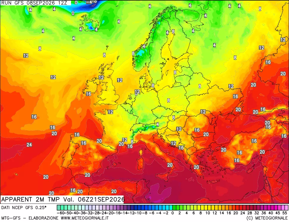 mappa Temp percepita