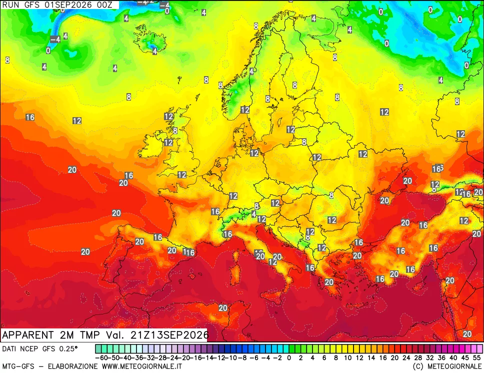 mappa Temp percepita