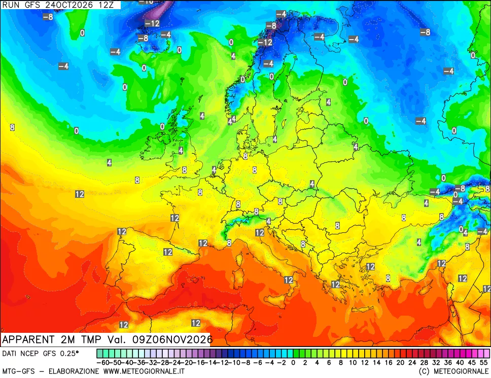 mappa Temp percepita