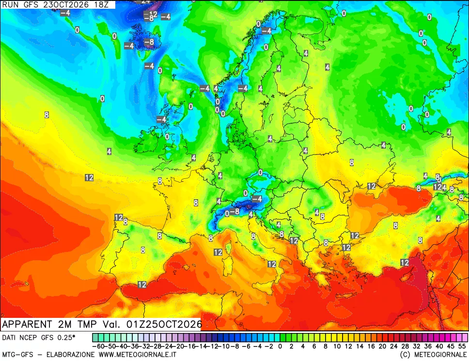 mappa Temp percepita