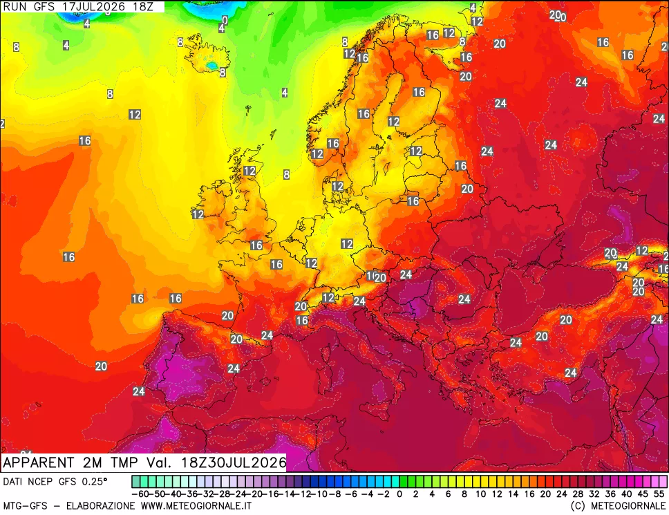 mappa Temp percepita