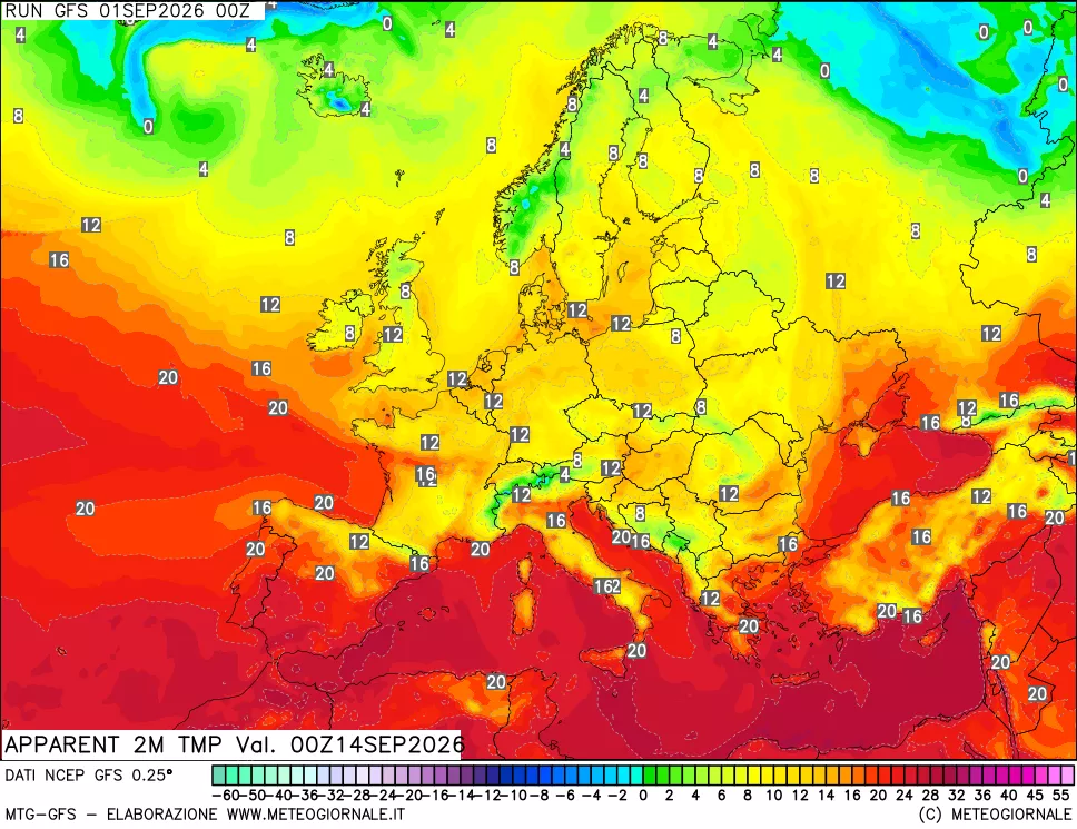 mappa Temp percepita