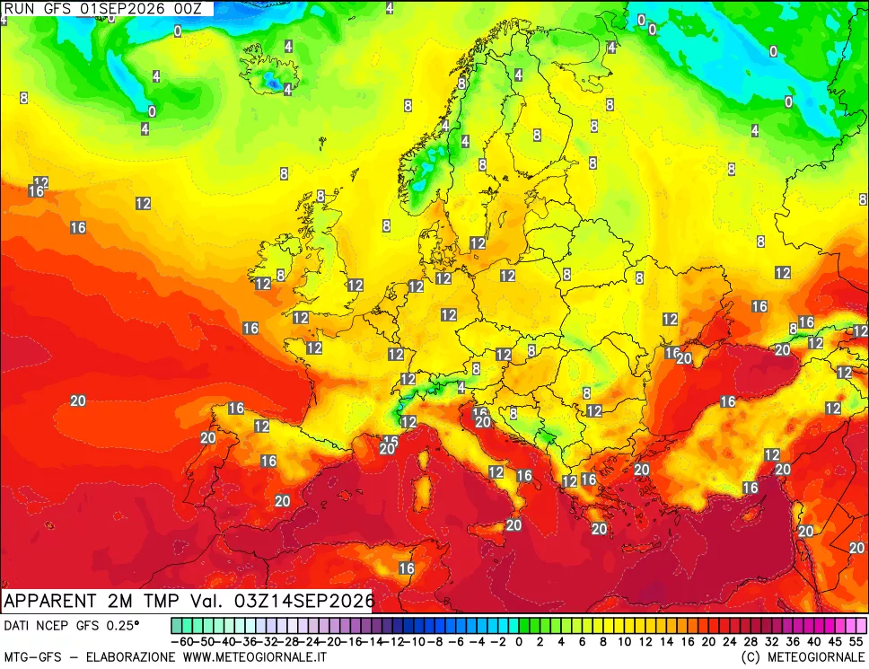 mappa Temp percepita