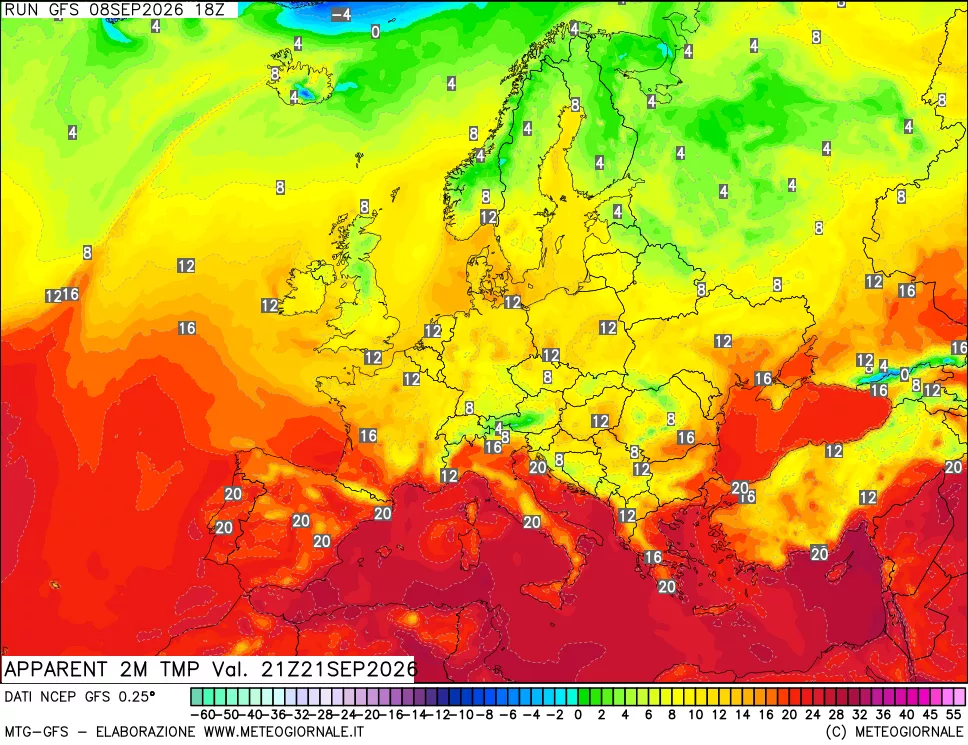 mappa Temp percepita