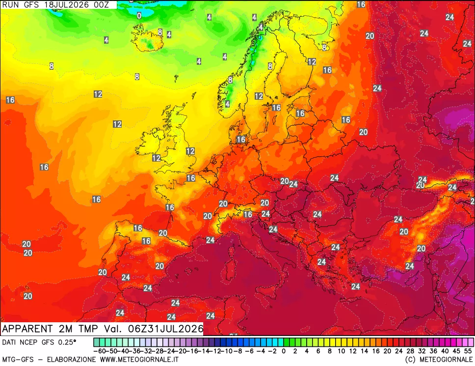mappa Temp percepita