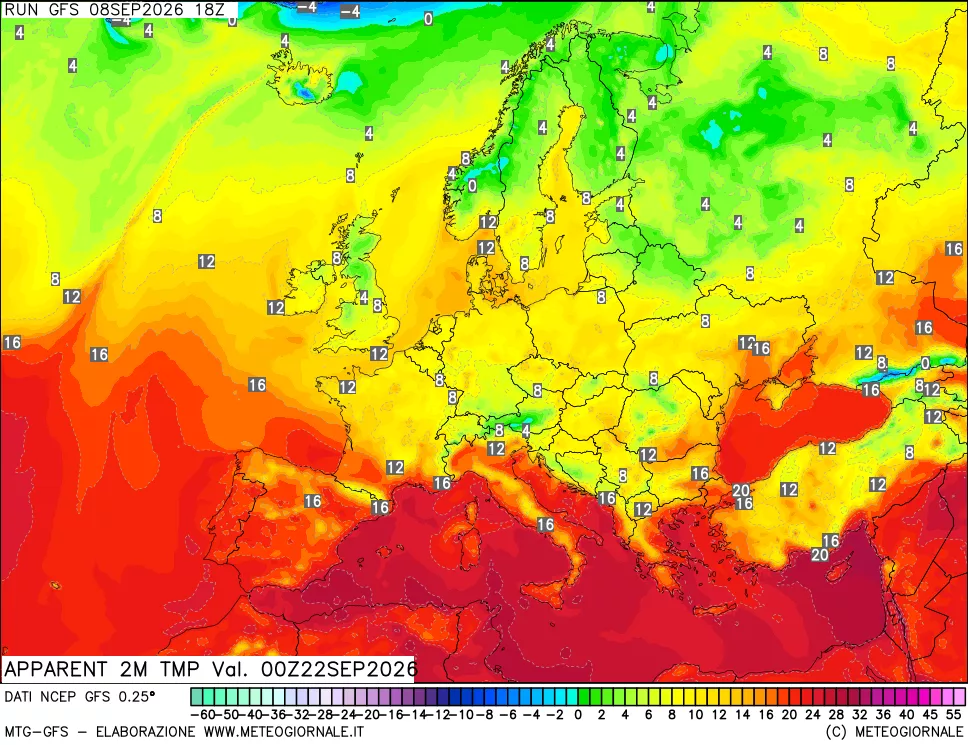 mappa Temp percepita