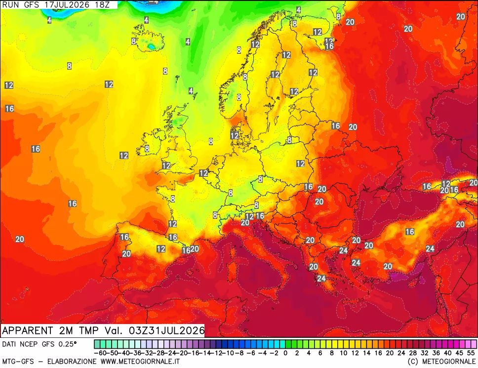 mappa Temp percepita
