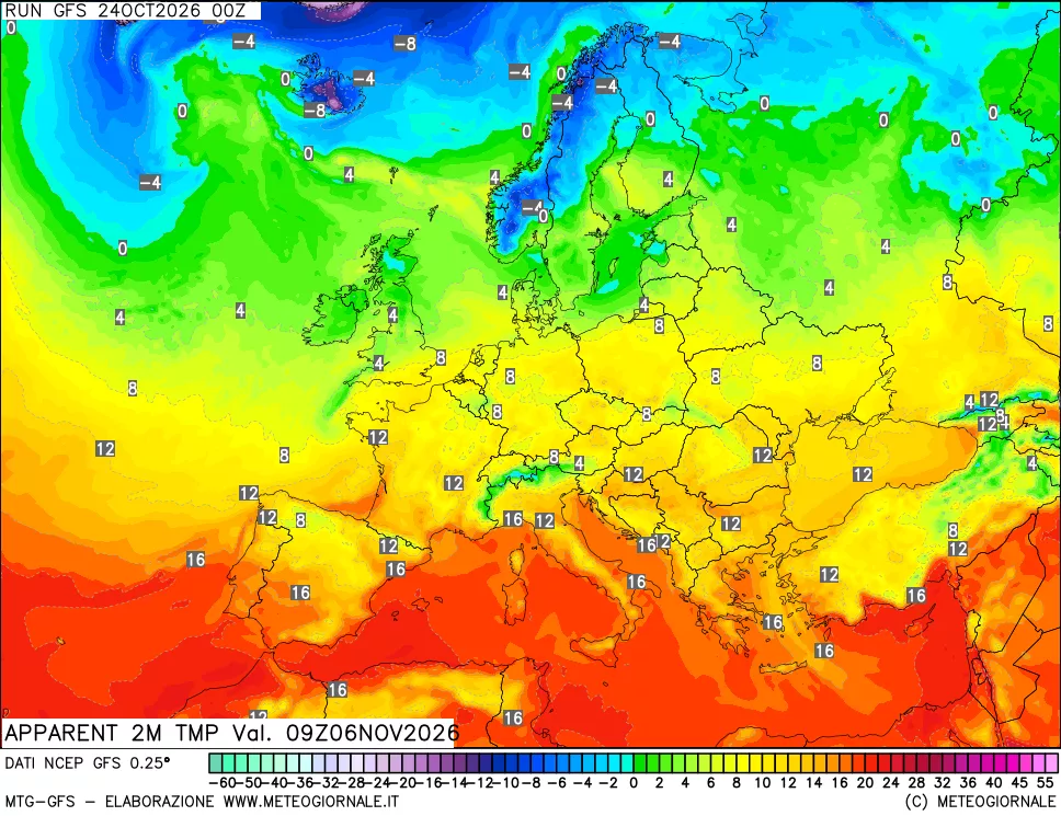 mappa Temp percepita