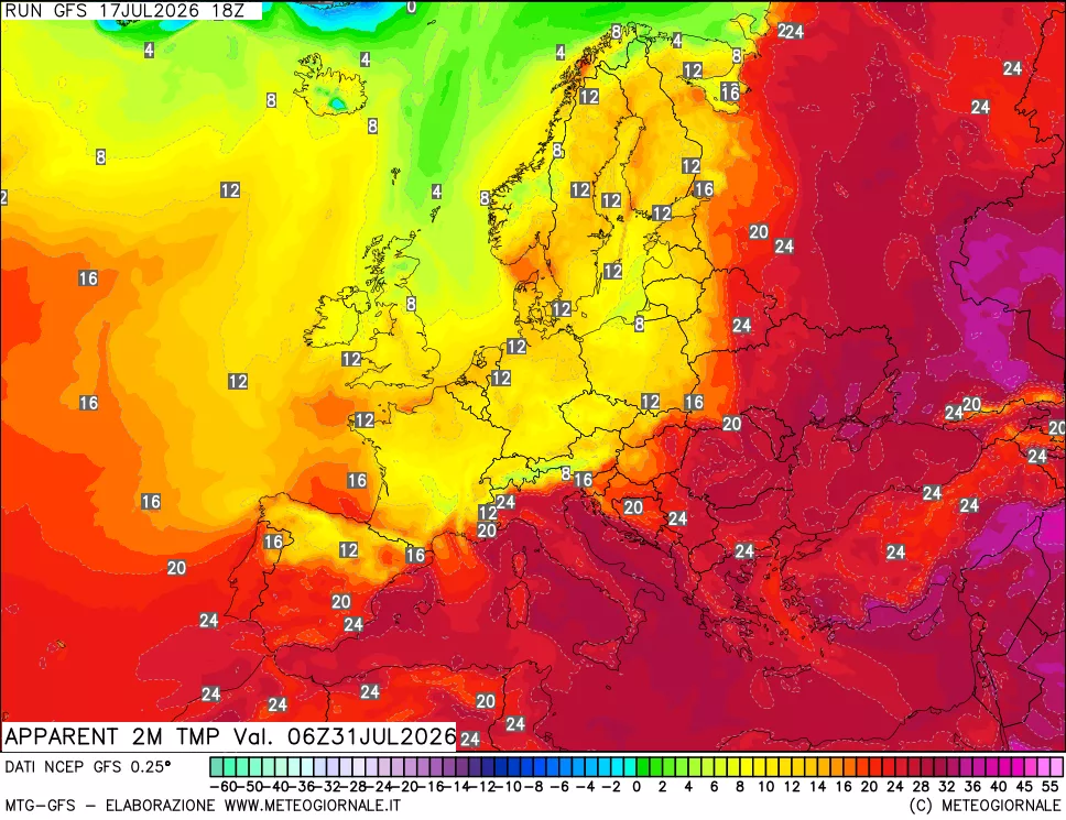 mappa Temp percepita
